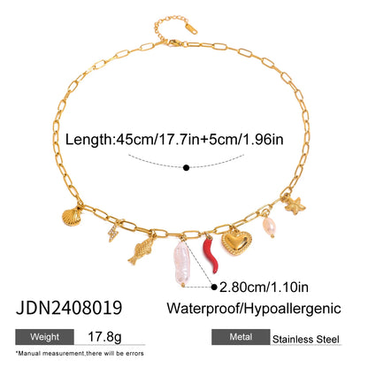 Uworld Creative 316l Stainless Steel Oil Drop Heart Charms Pendant Necklace Personalized Jewelry Attractive Women Accessory