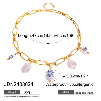 Uworld Creative 316l Stainless Steel Oil Drop Heart Charms Pendant Necklace Personalized Jewelry Attractive Women Accessory
