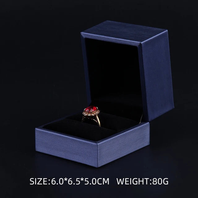 New Satin cloth jewelry box Gold  PU Leather Ring Box  Bracelet Necklace Box Pendant Gift Box For Jewelry Wedding Gift Box