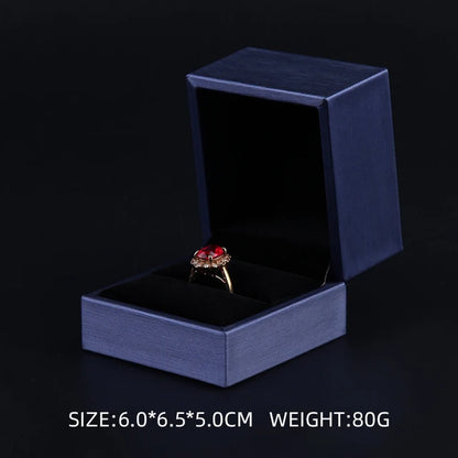 New Satin cloth jewelry box Gold  PU Leather Ring Box  Bracelet Necklace Box Pendant Gift Box For Jewelry Wedding Gift Box