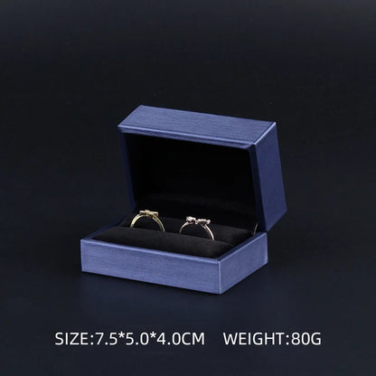 New Satin cloth jewelry box Gold  PU Leather Ring Box  Bracelet Necklace Box Pendant Gift Box For Jewelry Wedding Gift Box