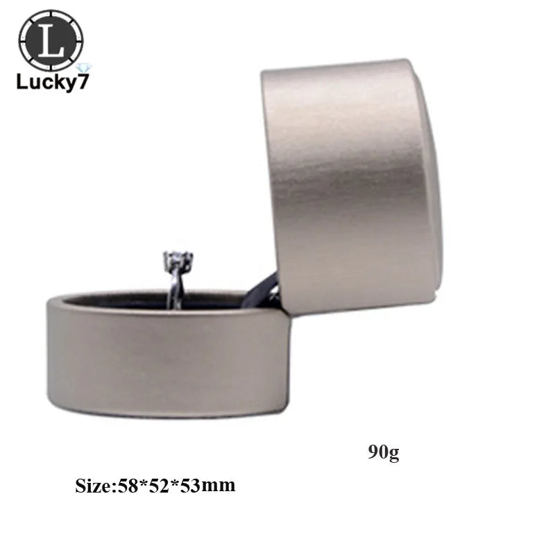 Semicircular Jewelry Box Ring Pendant Box Brushed PU Leather Bracelet Necklace Box For Ring Display Jewelry Case Ring Holder