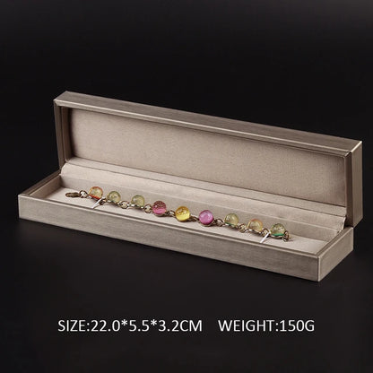 New Satin cloth jewelry box Gold  PU Leather Ring Box  Bracelet Necklace Box Pendant Gift Box For Jewelry Wedding Gift Box