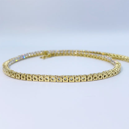 316L Stainless Steel + 5A Zircon 3/4/5/6/10mm Tennis Chain Single-Sided Clasp High-Value Hip-Hop Bracelet