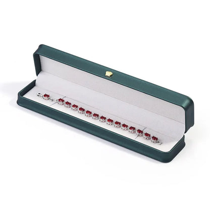 Green Leather Portable Jewelry Box Bracelet Necklace Jewelry Organizer Jewelry Case Boxes Storage Packaging Display Boxes N