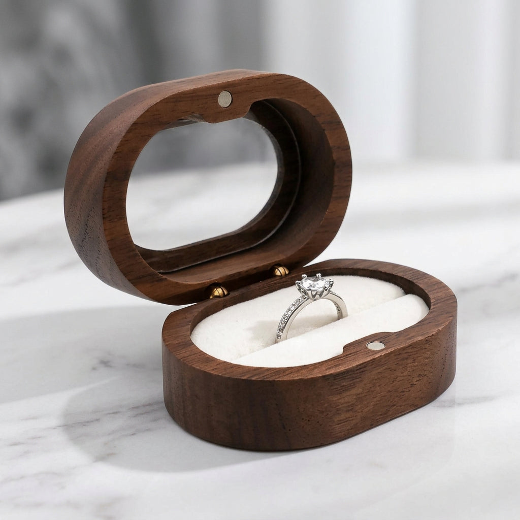 Oval Wooden Jewelry Box Ladies Lover