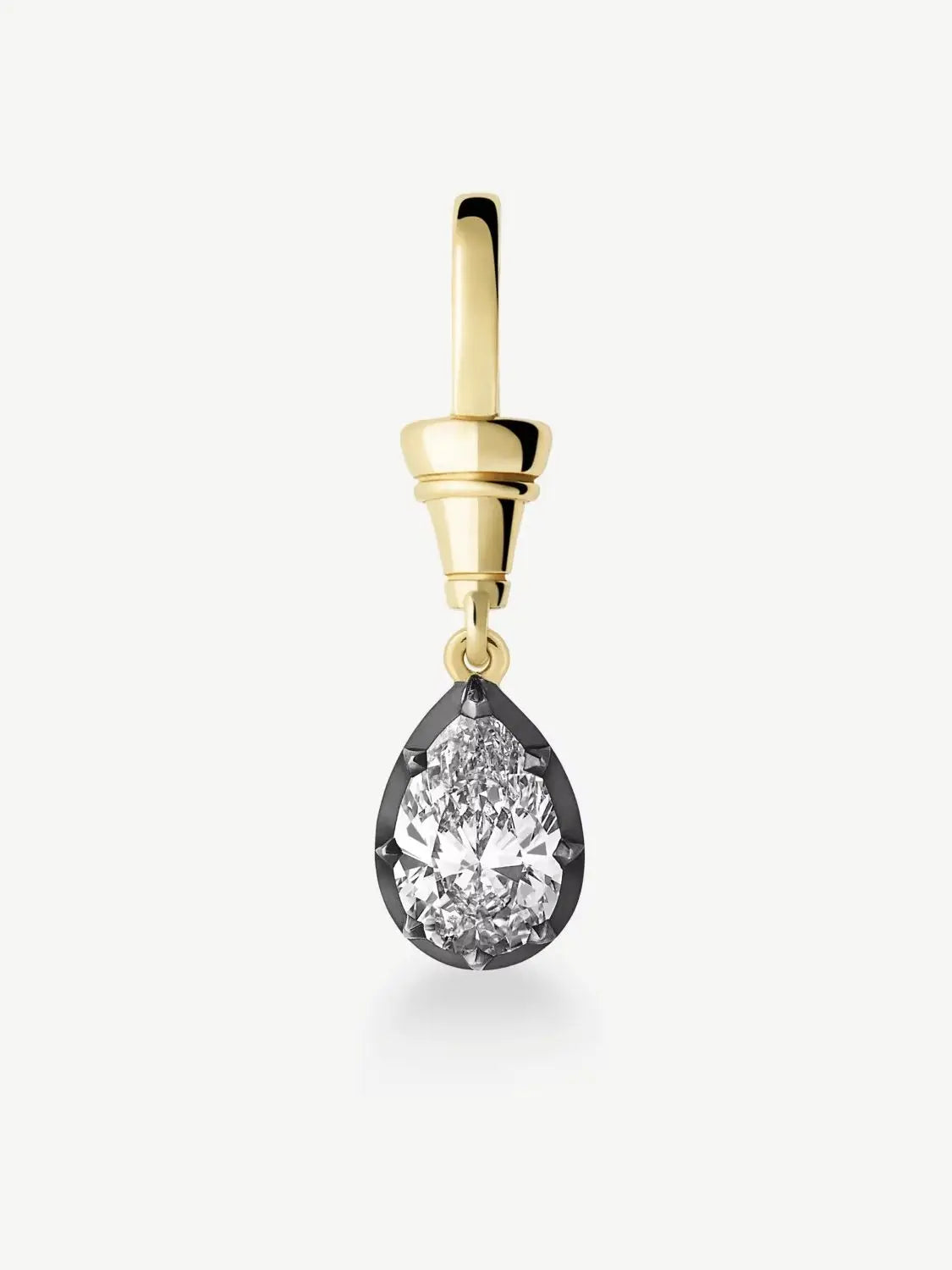 Ins Influencer 316L Fashion Stainless Steel Geometric Pendant Black Gold PVD Plated Emerald/Marquise/Hexagon Zircon Men Necklace