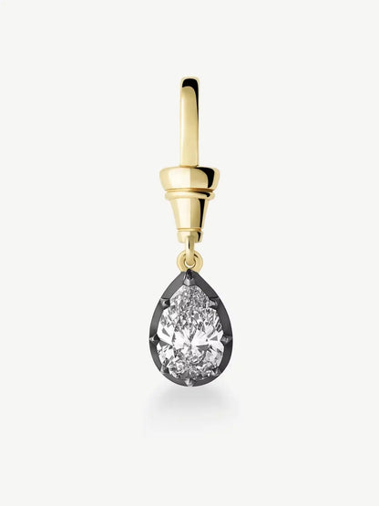 Ins Influencer 316L Fashion Stainless Steel Geometric Pendant Black Gold PVD Plated Emerald/Marquise/Hexagon Zircon Men Necklace