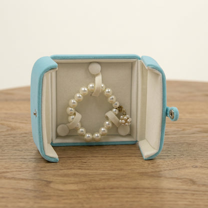 Double Open Button Jewelry Box