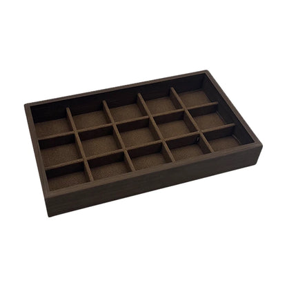 1 Pc, Walnut Wood Pattern Jewelry Box,Jewelry Tray,Suitable for Storing Necklaces, Rings, Earrings, and Ear Studs, Color: Coffee
