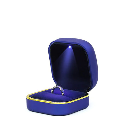 Matte Jewelry Box With LED Light Ring Box Pendant Necklace Jewelry Box High-end Creative Jewelry Packaging Box
