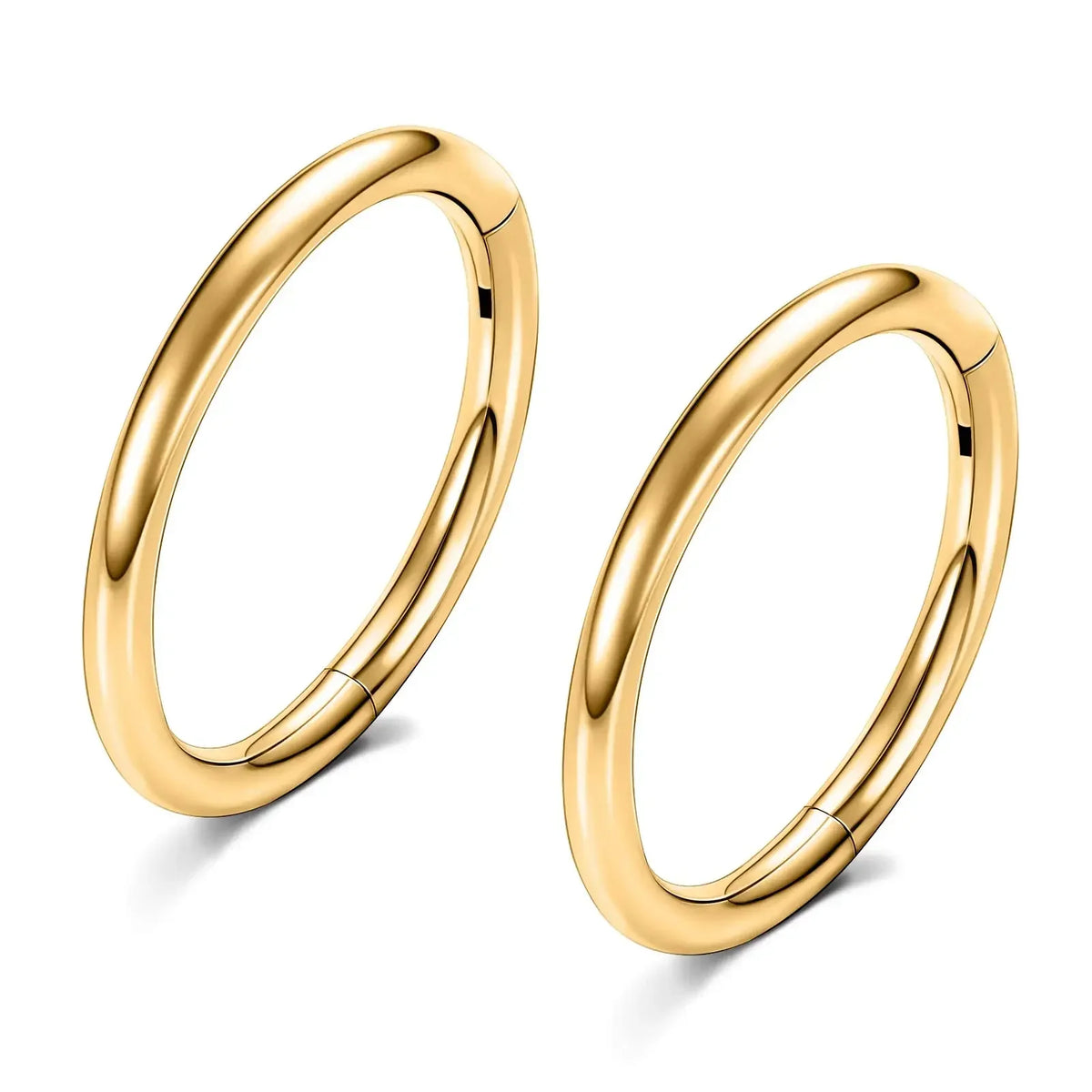 2/6PCS Seamless 316L Stainless Steel Classic Nose Rings for Men and Women Hoop Earrings Septum Helix Tragus Ear Piercing Jewelry