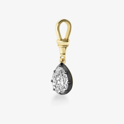 Ins Influencer 316L Fashion Stainless Steel Geometric Pendant Black Gold PVD Plated Emerald/Marquise/Hexagon Zircon Men Necklace