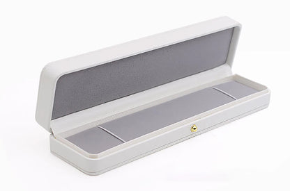 Leather White Jewelry Storage Box