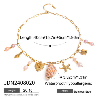 Uworld Creative 316l Stainless Steel Oil Drop Heart Charms Pendant Necklace Personalized Jewelry Attractive Women Accessory