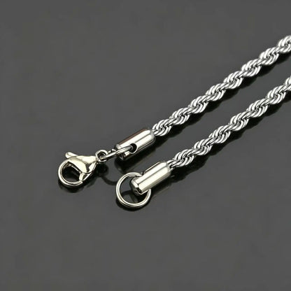 HNSP 316L Stainless Steel Versatile Twist Rope Gold Color Chain Necklace For Women Choker Chain Waterpro Jewelry Accessories