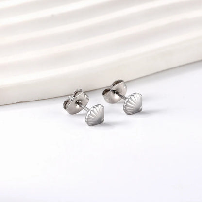 Fashion Shell Necklaces And Stud Hoop Earrings Jewelry Sets For Women 316L Stainless Steel No Fade Bohemia Jewelry Sets Wedding