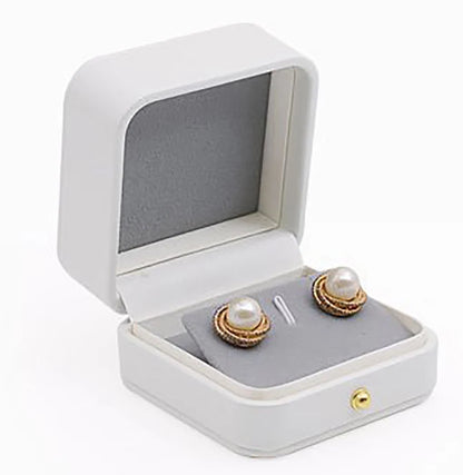 Leather White Jewelry Storage Box