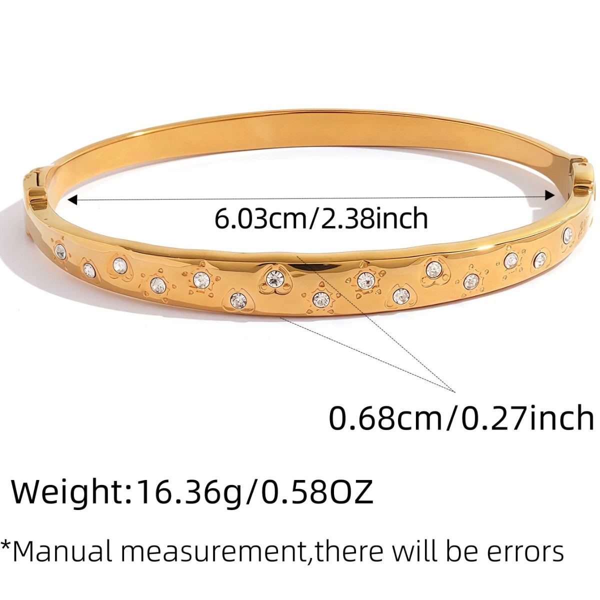 Trendy 316L Stainless Steel Bangles Bracelets For Women 18K Gold Plated  Delicate Cubic Zirconia Bracelet Party Jewelry 2026