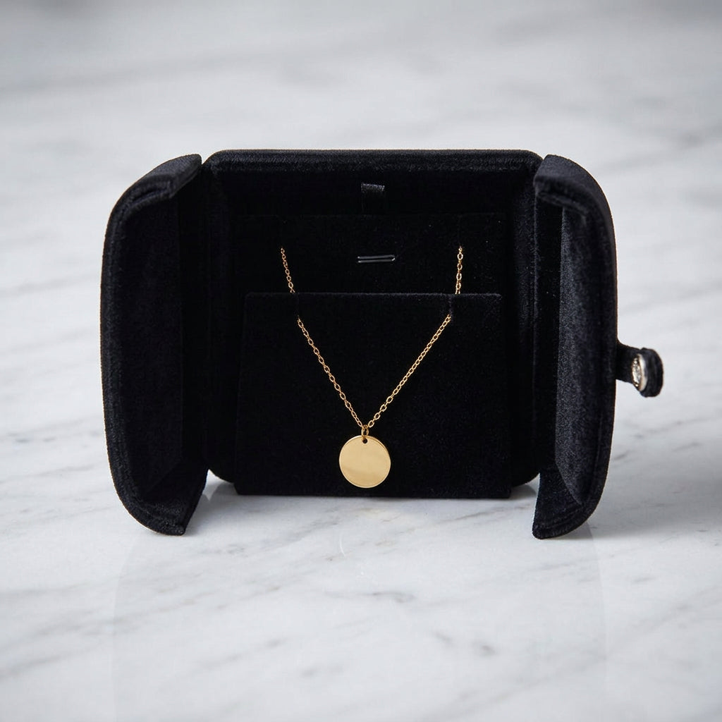 Double Open Button Jewelry Box