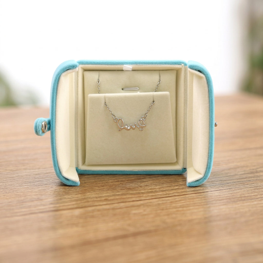 Double Open Button Jewelry Box
