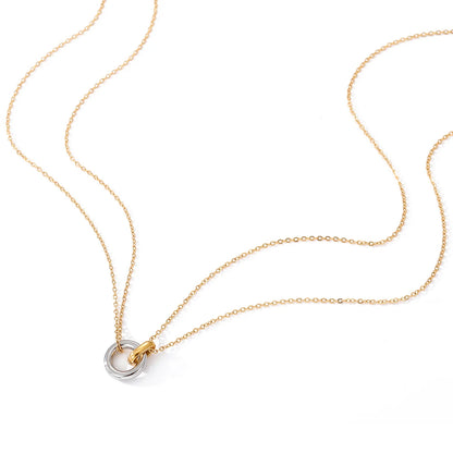 women neckalce 316L Stainless Steel two-color pendant Necklaces For Women Chokers Trend Fashion Festival Party Gift Jewelry