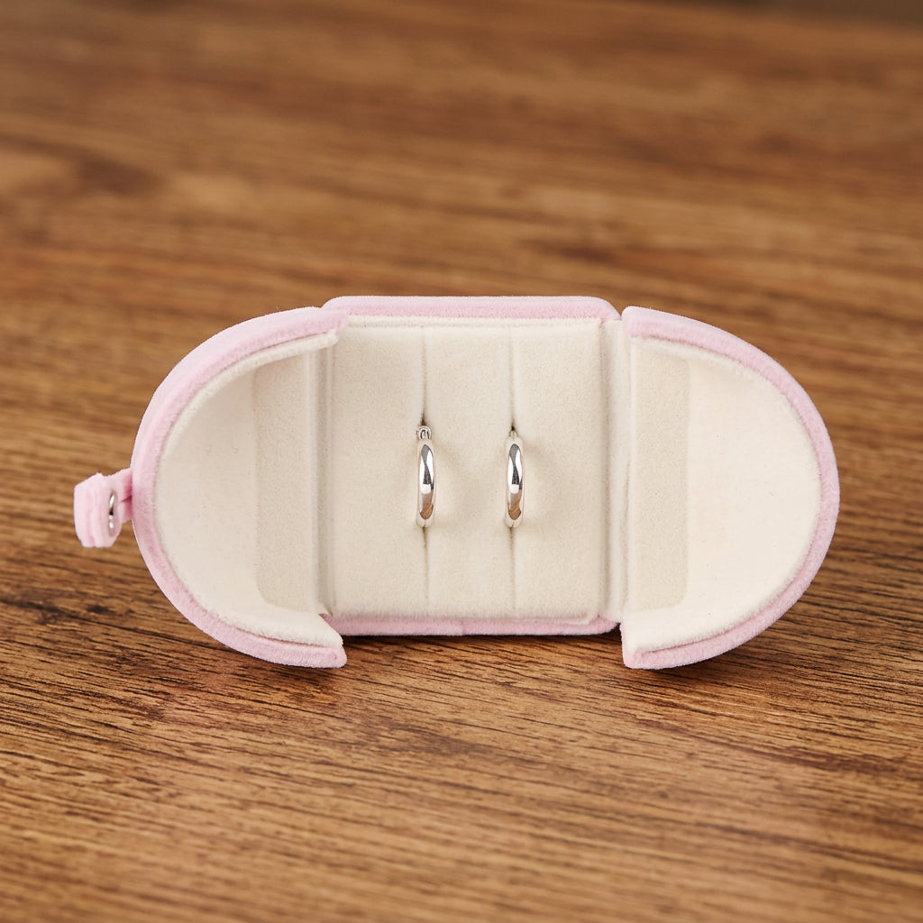 Double Open Button Jewelry Box