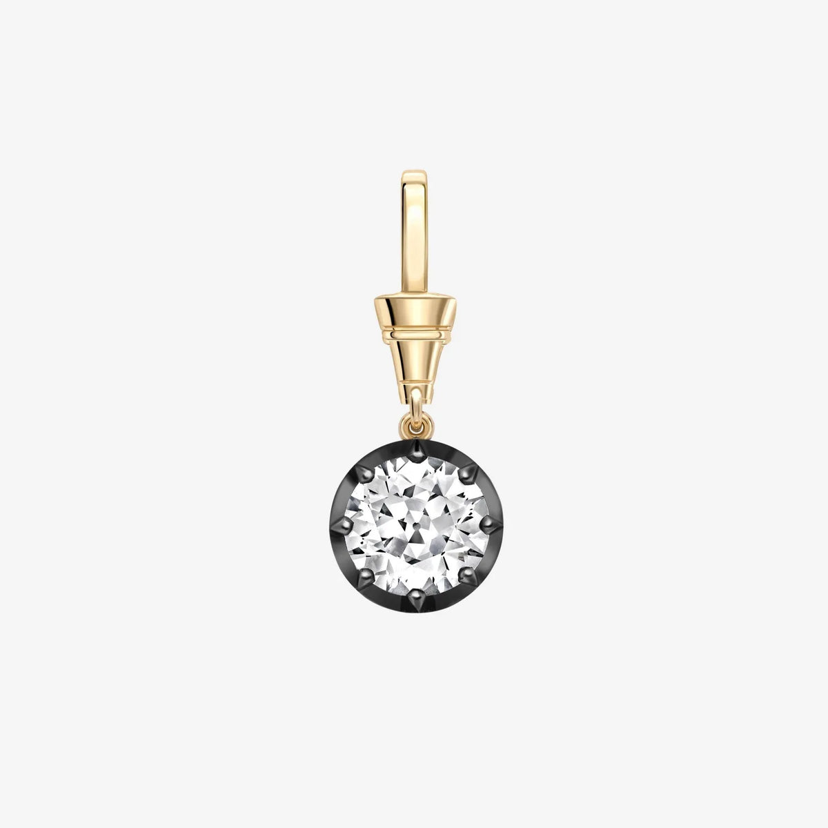 Ins Influencer 316L Fashion Stainless Steel Geometric Pendant Black Gold PVD Plated Emerald/Marquise/Hexagon Zircon Men Necklace