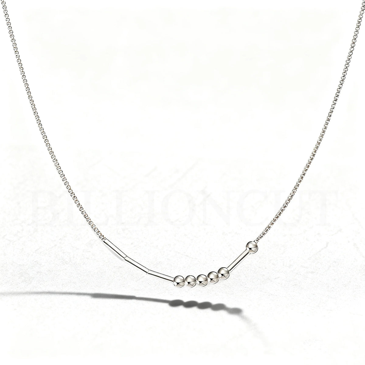 316L Stainless Steel Morse Code Necklace, Custom Name Design, Hypoallergenic and Tarnish Resistant, Creative Mystery Gift, DIY