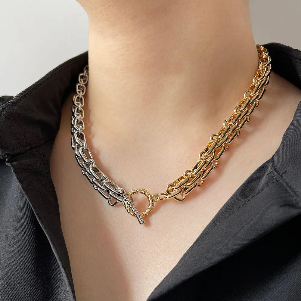 316L Stainless Steel Hip Hop Chic Necklace Bracelet for Men Women Gold Plated Aestethic Fashion Jewelry