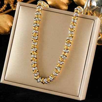 EILIECK 316L Stainless Steel Gold Silver Color Thick Chunky Chain Necklace For Women Hip-Hop Punk Collar Neck Chain Jewelry