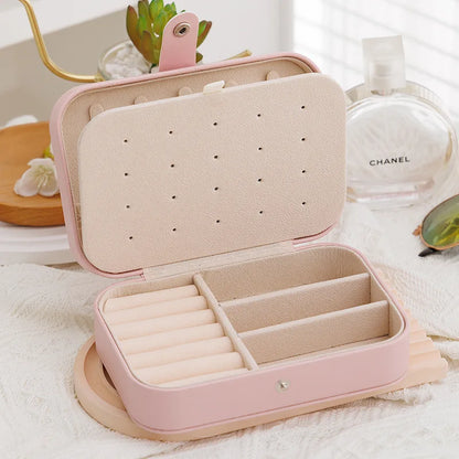 Fabric Jewelry Box Portable Travel Storage Case Multi‑Compartment Holder For Rings Earrings Necklaces Home Travel Organizer
