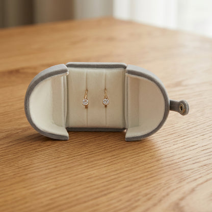 Double Open Button Jewelry Box