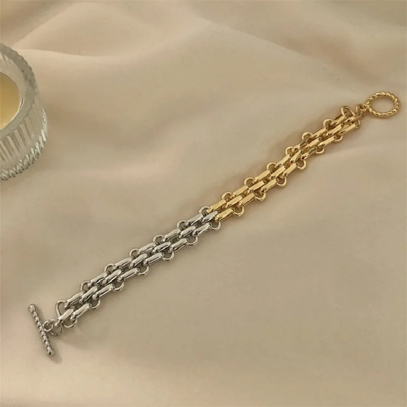 316L Stainless Steel Hip Hop Chic Necklace Bracelet for Men Women Gold Plated Aestethic Fashion Jewelry