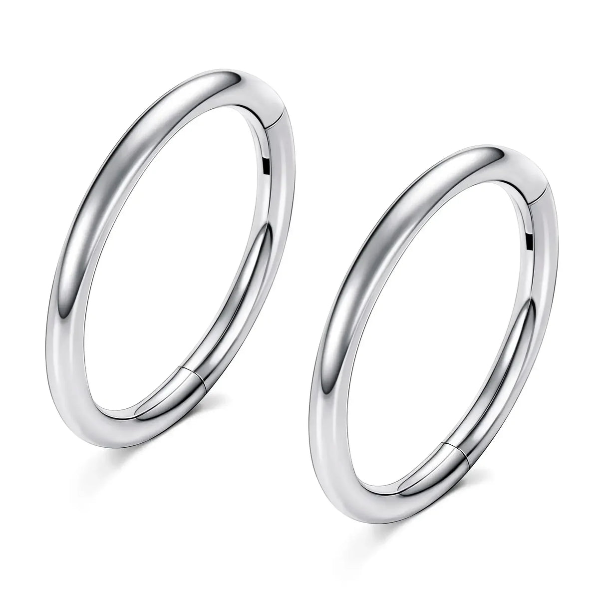 2/6PCS Seamless 316L Stainless Steel Classic Nose Rings for Men and Women Hoop Earrings Septum Helix Tragus Ear Piercing Jewelry