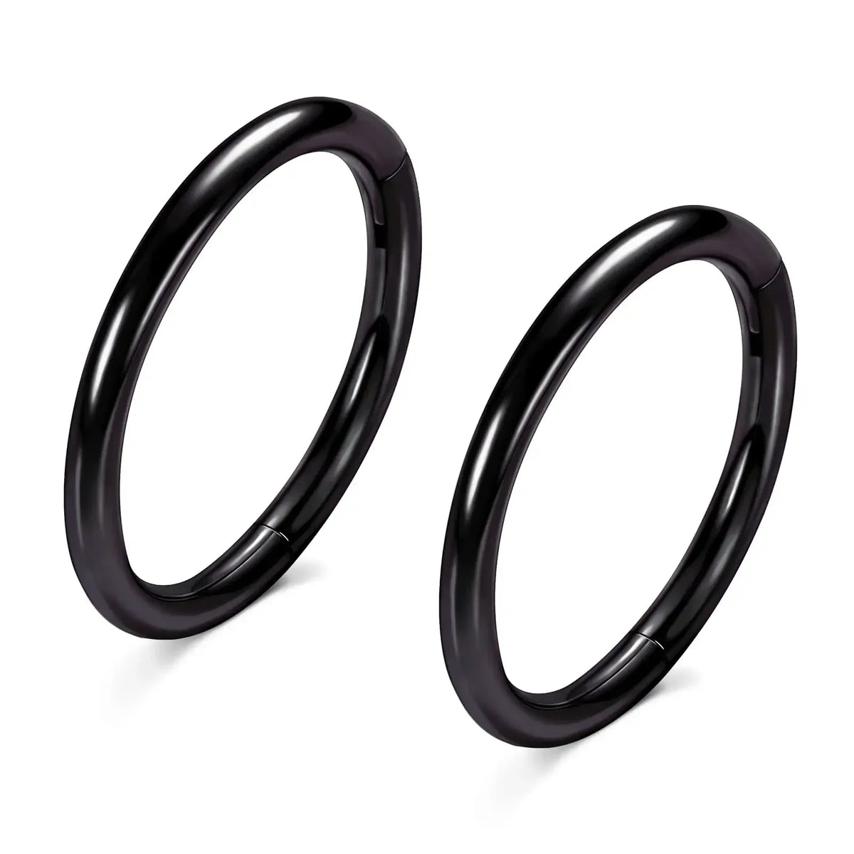 2/6PCS Seamless 316L Stainless Steel Classic Nose Rings for Men and Women Hoop Earrings Septum Helix Tragus Ear Piercing Jewelry