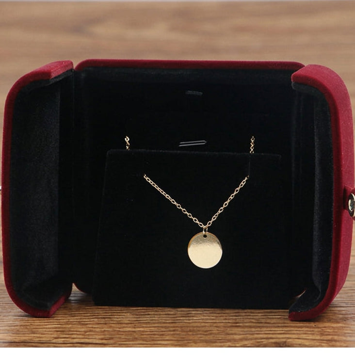 Double Open Button Jewelry Box