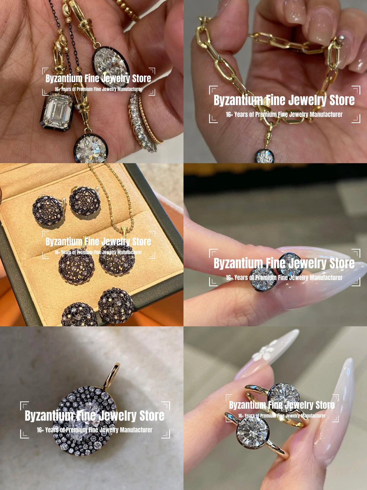 Ins Influencer 316L Fashion Stainless Steel Geometric Pendant Black Gold PVD Plated Emerald/Marquise/Hexagon Zircon Men Necklace