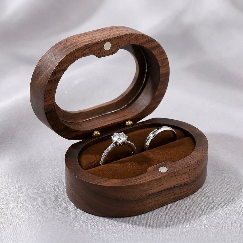 Oval Wooden Jewelry Box Ladies Lover