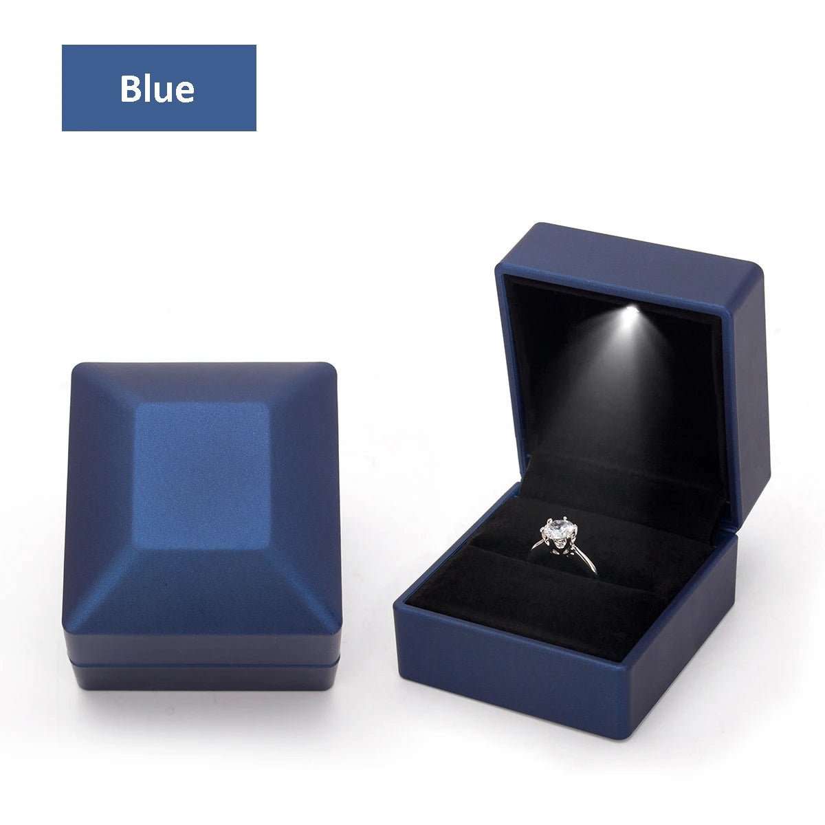 Matte Jewelry Box With LED Light Ring Box Pendant Necklace Jewelry Box High-end Creative Jewelry Packaging Box