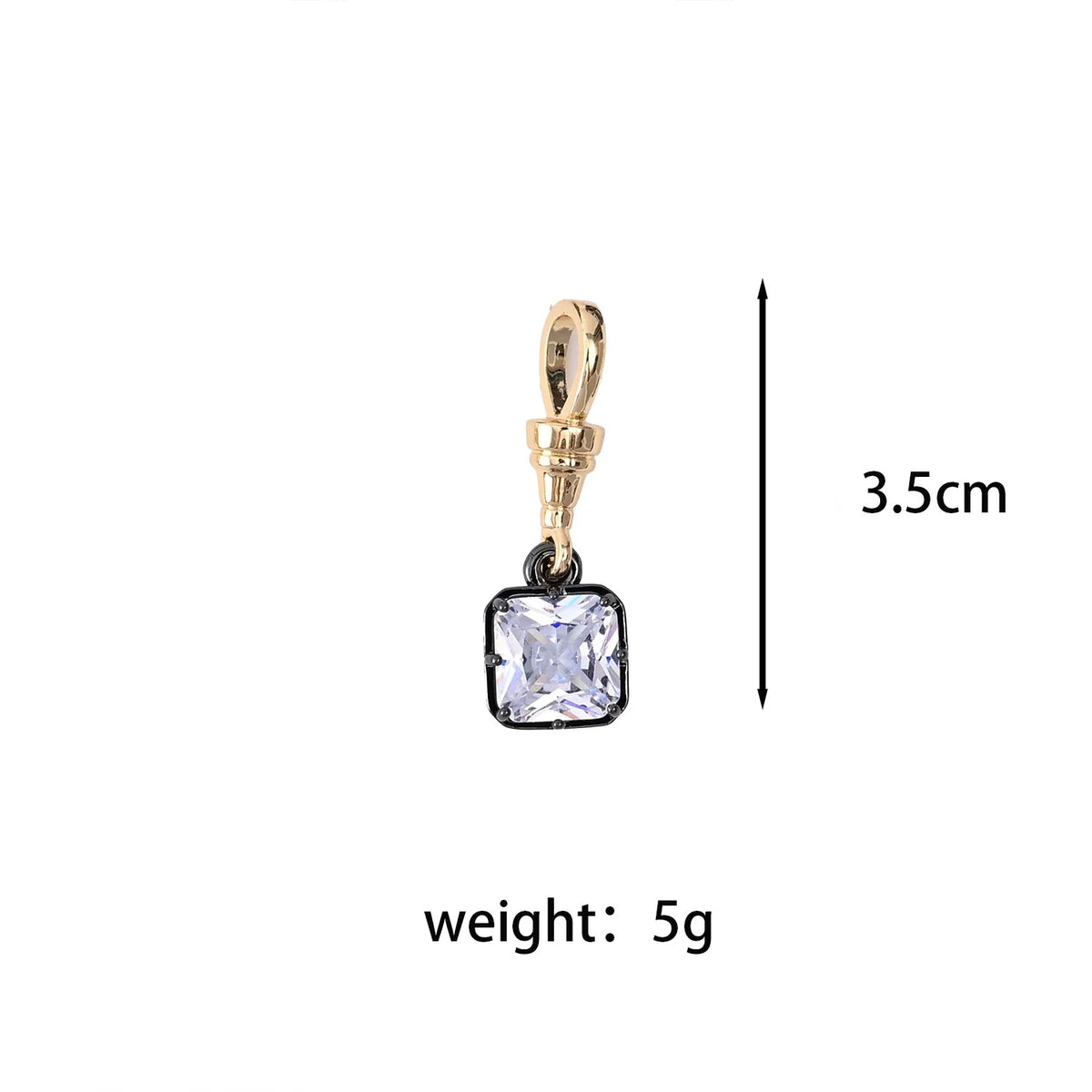 Ins Influencer 316L Fashion Stainless Steel Geometric Pendant Black Gold PVD Plated Emerald/Marquise/Hexagon Zircon Men Necklace