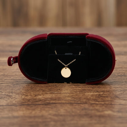 Double Open Button Jewelry Box