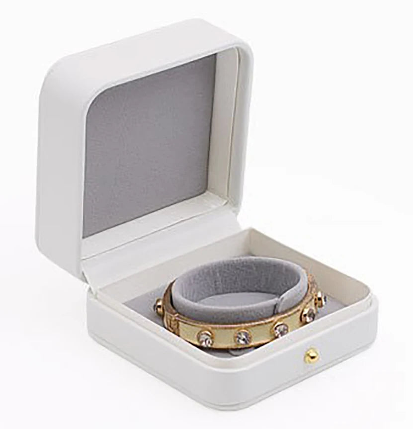 Leather White Jewelry Storage Box