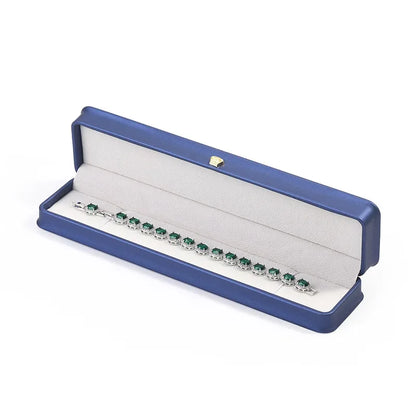 Green Leather Portable Jewelry Box Bracelet Necklace Jewelry Organizer Jewelry Case Boxes Storage Packaging Display Boxes N