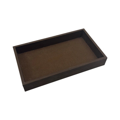 1 Pc, Walnut Wood Pattern Jewelry Box,Jewelry Tray,Suitable for Storing Necklaces, Rings, Earrings, and Ear Studs, Color: Coffee