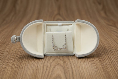 Double Open Button Jewelry Box