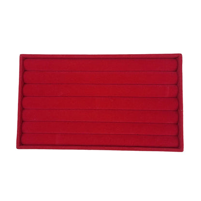 1PC, Flocking Jewelry Box Jewelry Tray, Color: Red