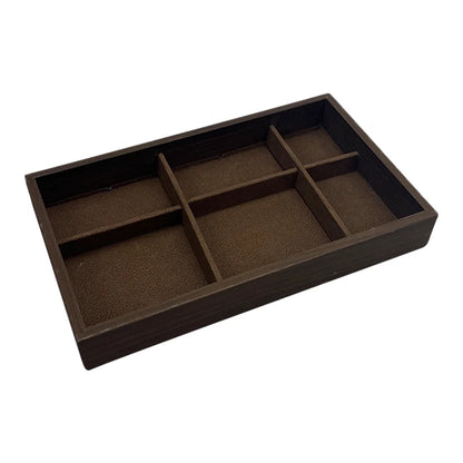 1 Pc, Walnut Wood Pattern Jewelry Box,Jewelry Tray,Suitable for Storing Necklaces, Rings, Earrings, and Ear Studs, Color: Coffee