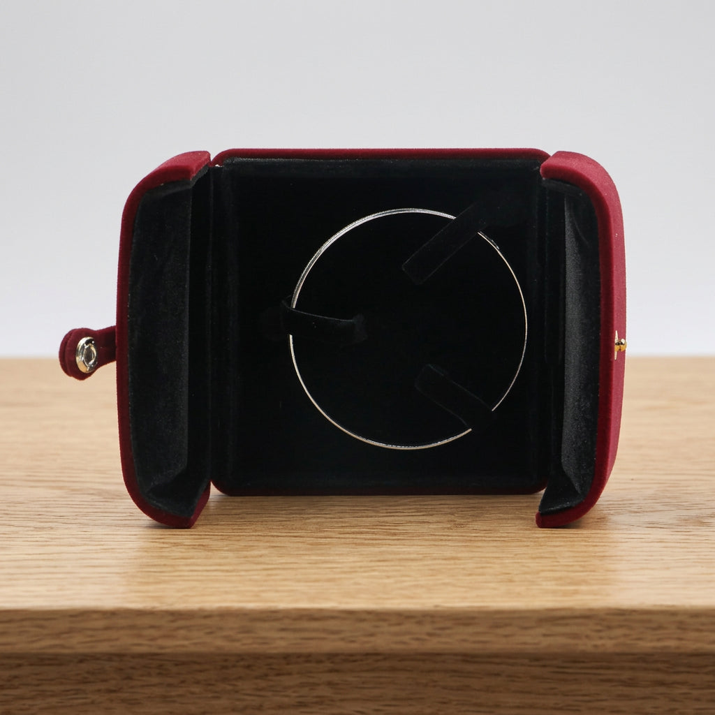 Double Open Button Jewelry Box