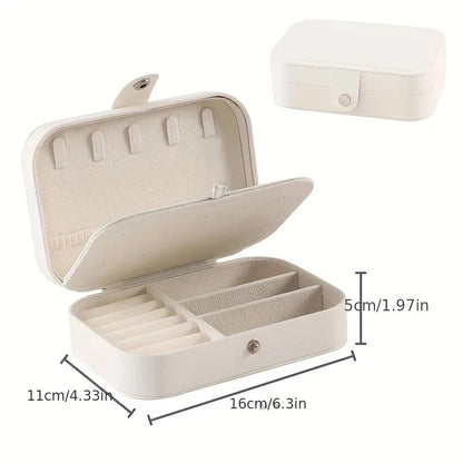 Fabric Jewelry Box Portable Travel Storage Case Multi‑Compartment Holder For Rings Earrings Necklaces Home Travel Organizer